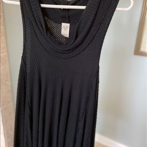 Free People Cowl Neck Waffle Knit Top